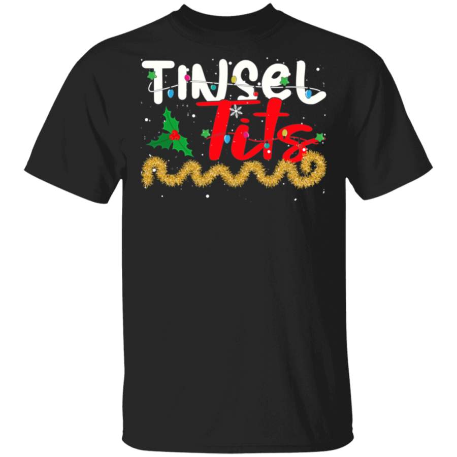 Christmas Light Shirt Tinsel Tits Funny Sarcastic Christmas Light Gang Lover Gifts T-Shirt