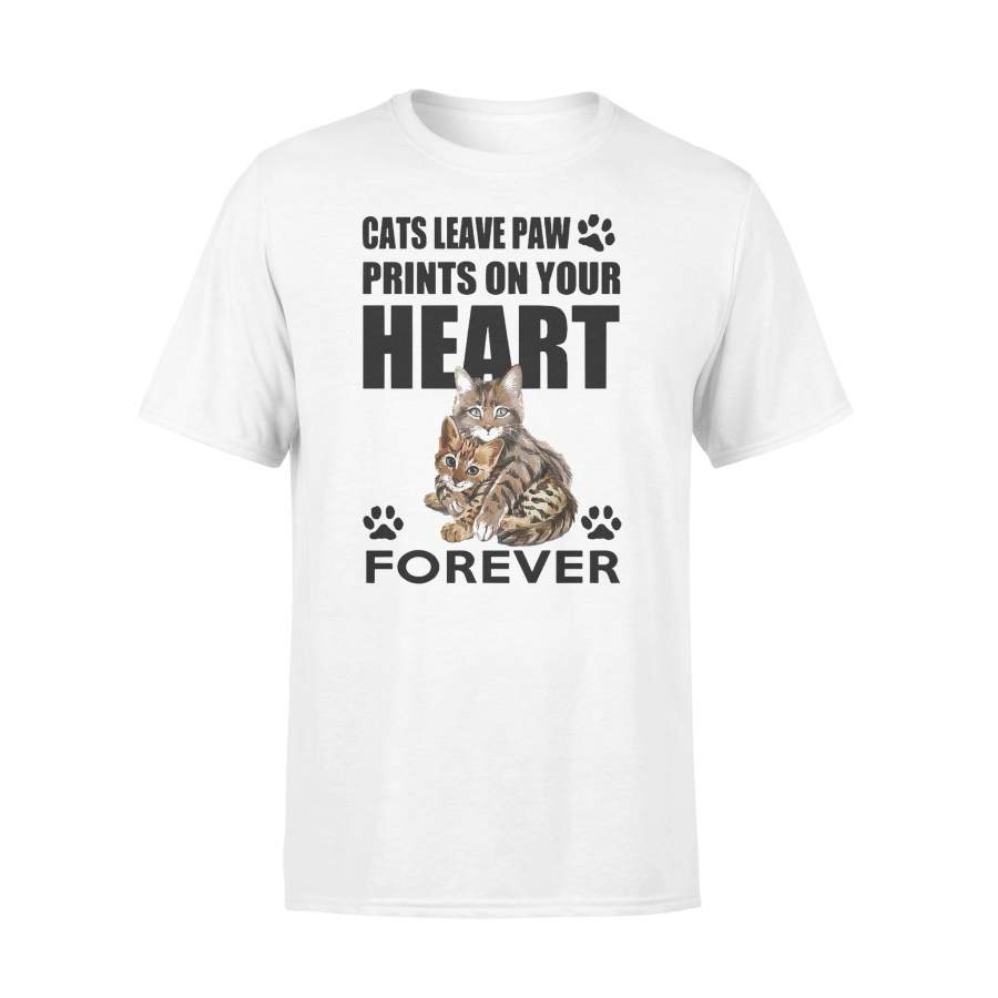 Cats Leave Paw Prints On Your Heart Forever T-shirt