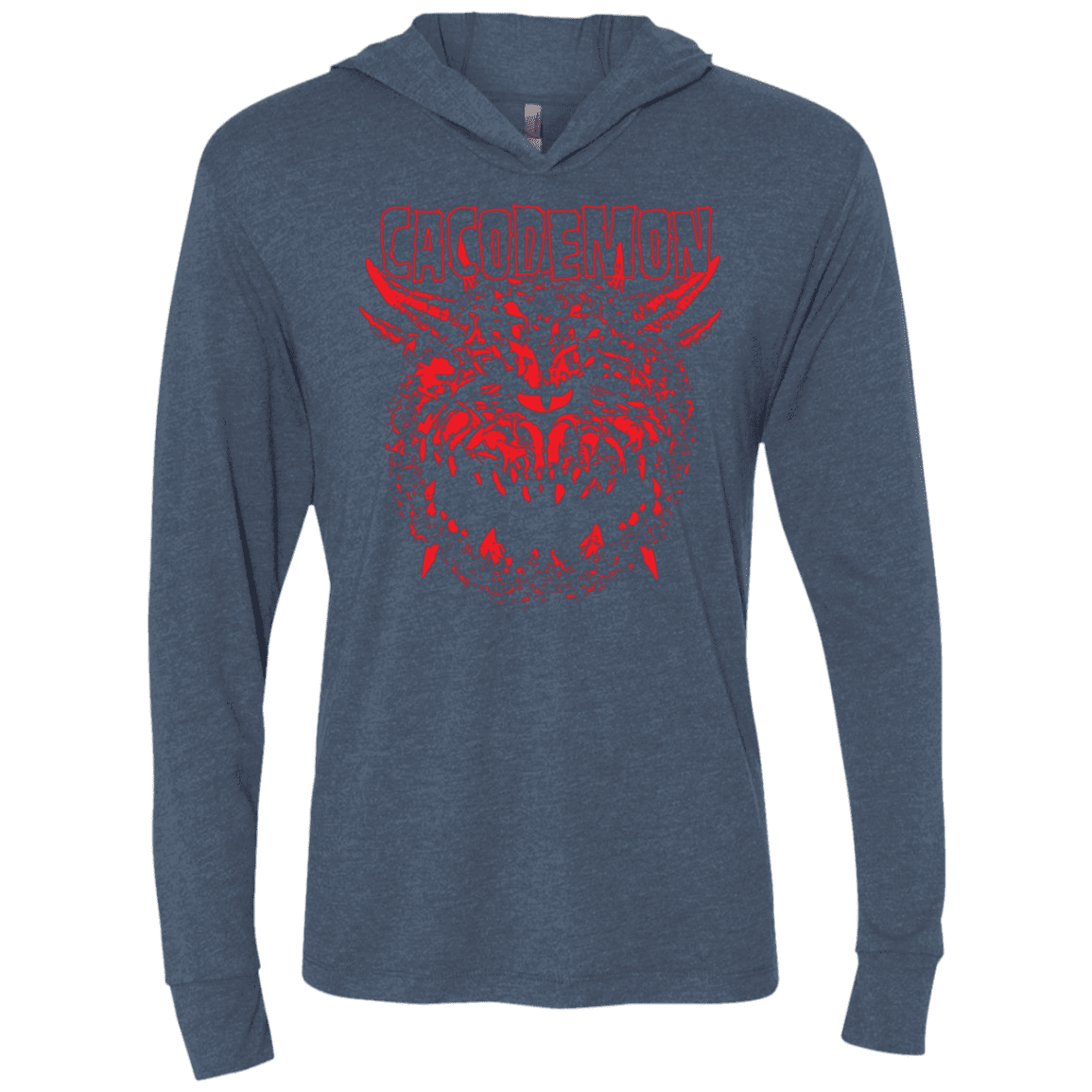 Cacodemon Triblend Long Sleeve Hoodie Tee