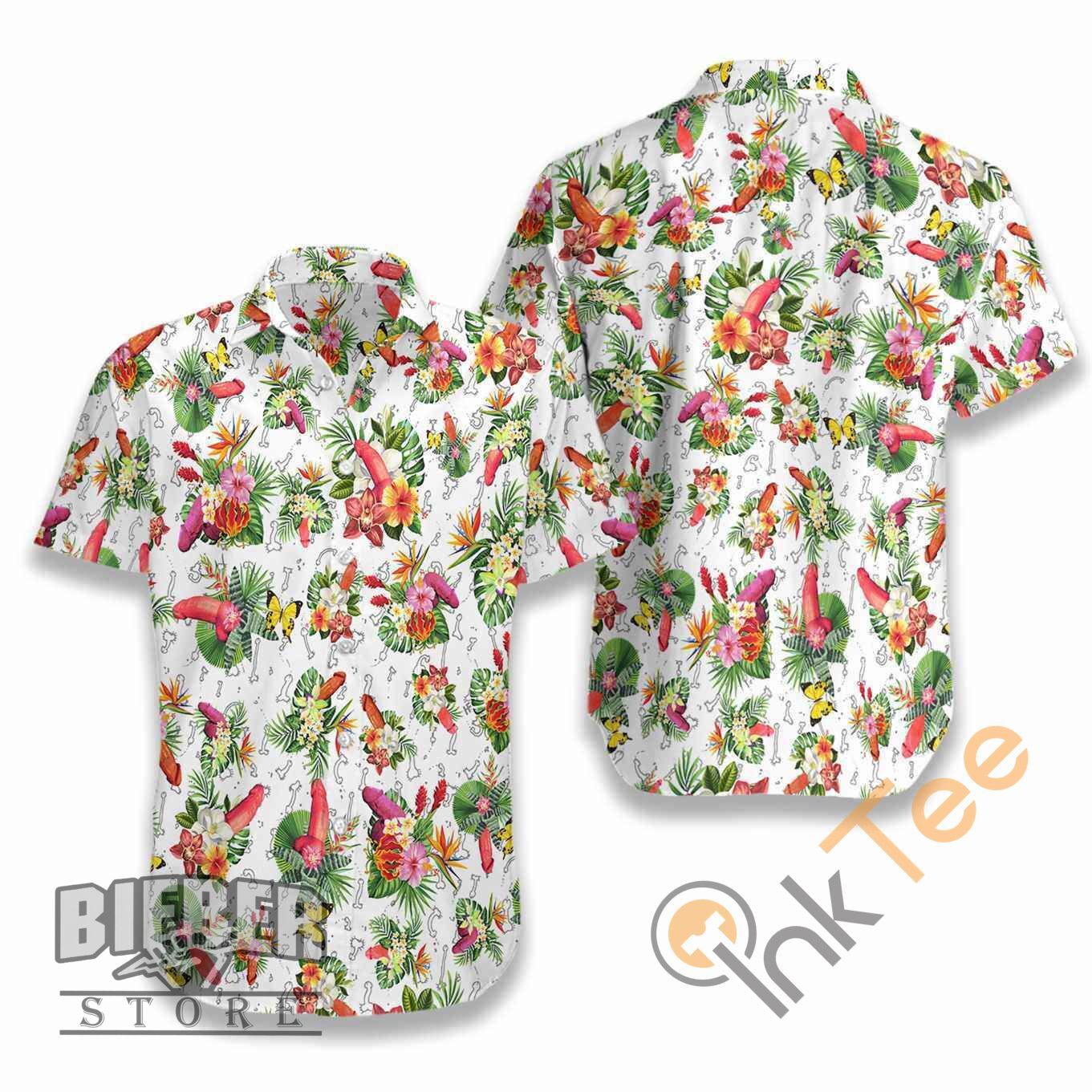 Penis Tropical Pattern Hawaii Shirts Ha92174