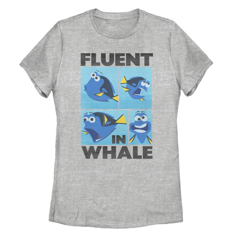 Finding Dory Women’s Fluent in Whale  T Shirt