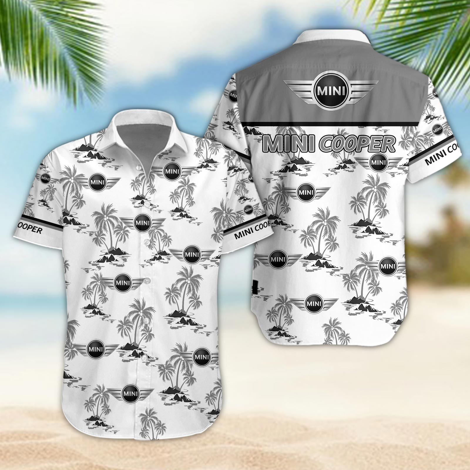 Mini Cooper Hawaiian Shirt