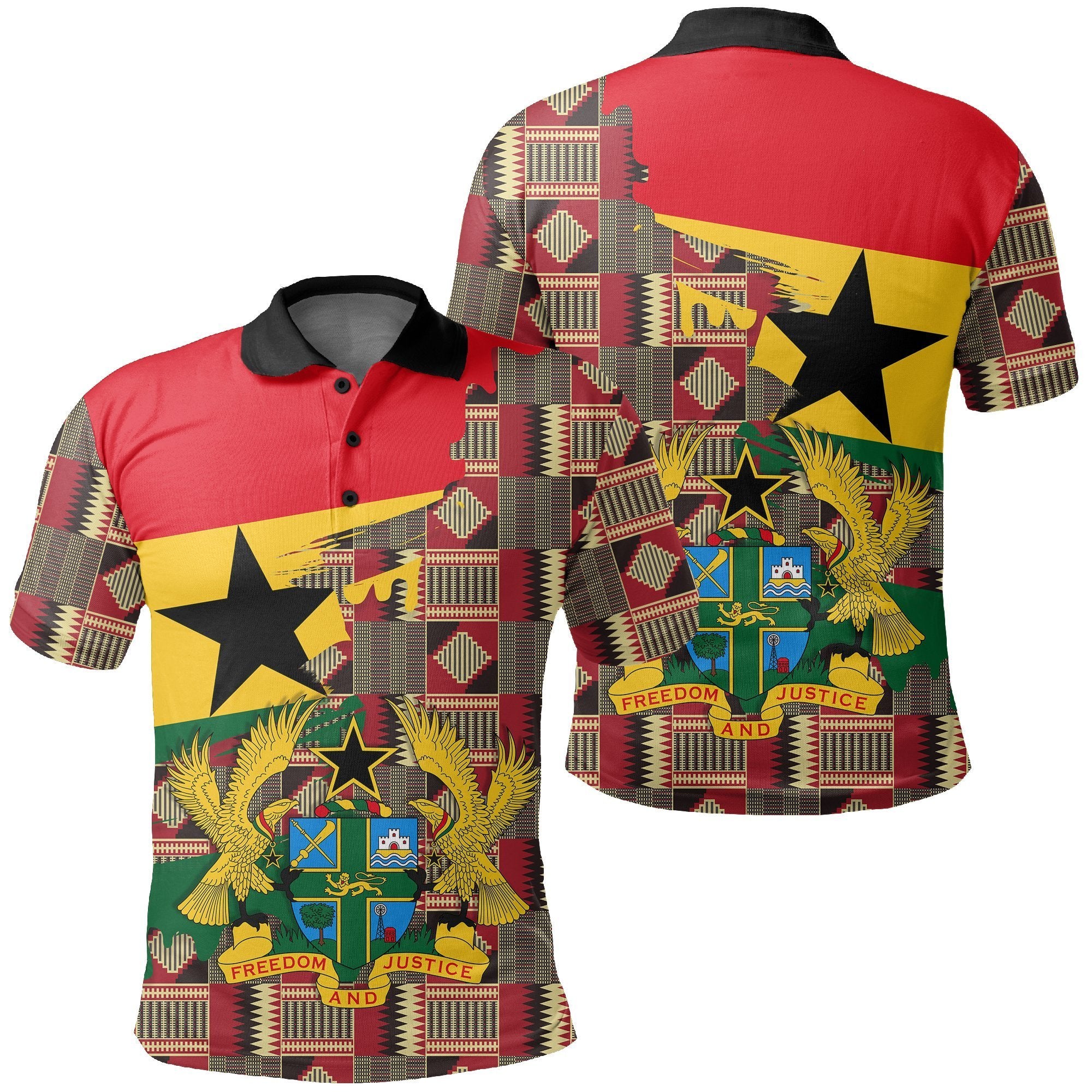 Greek Life Shirt – Kente Royal Pattern Polo Shirt – Gash Style