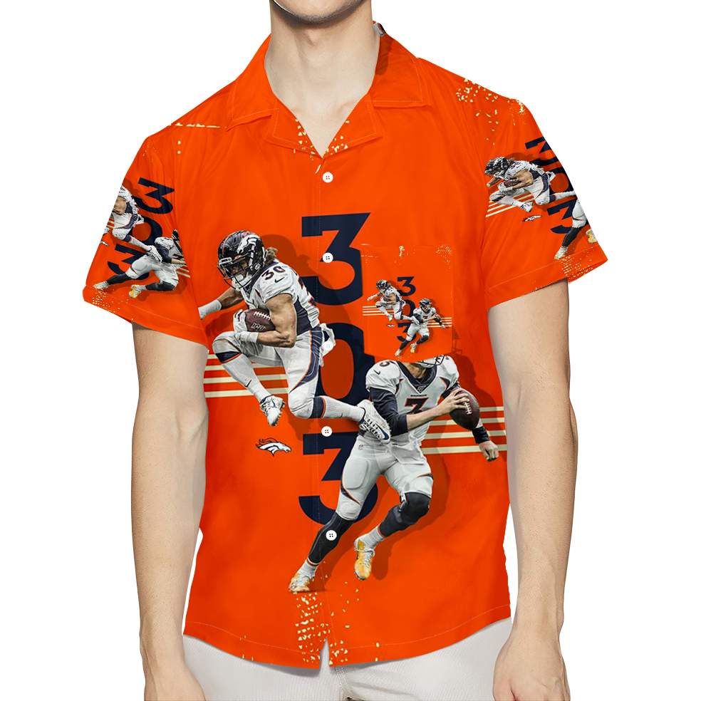 Denver Broncos All Players3 3D All Over Print Summer Beach Hawaiian Shirt With Pocket