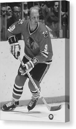 Bobby Hull Poster Chicago Blackhawks Hockey Canvas Print