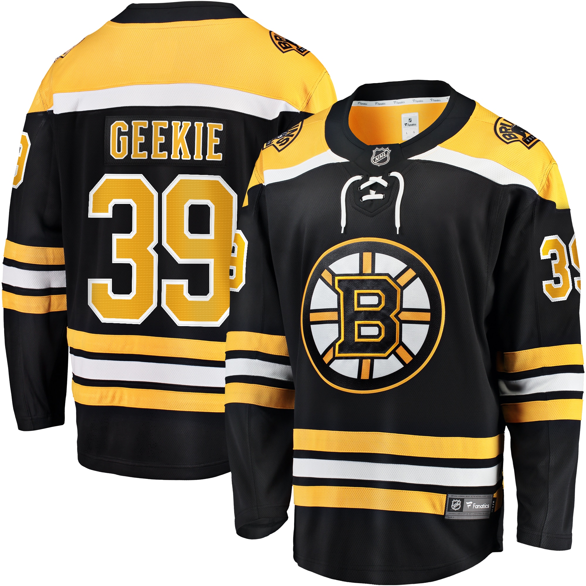 Men's Boston Bruins Morgan Geekie Black Home Breakaway Jersey