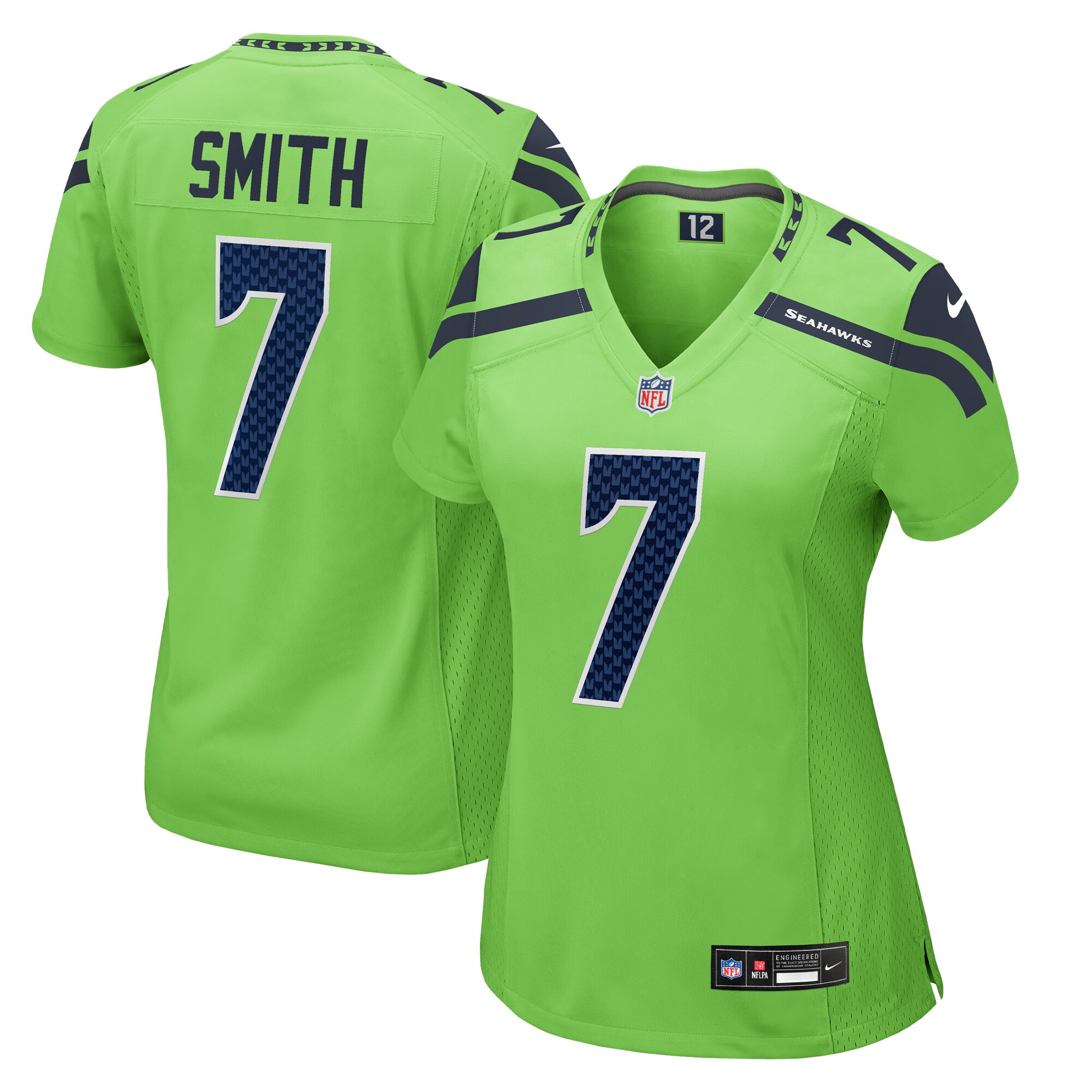 Women’s Seattle Seahawks Geno Smith Neon Green  Game Jersey