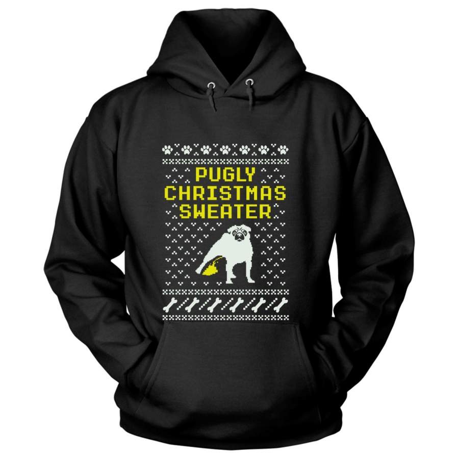 Merry Christmas T Shirt, Pugly Christmas T Shirt – Hoodie