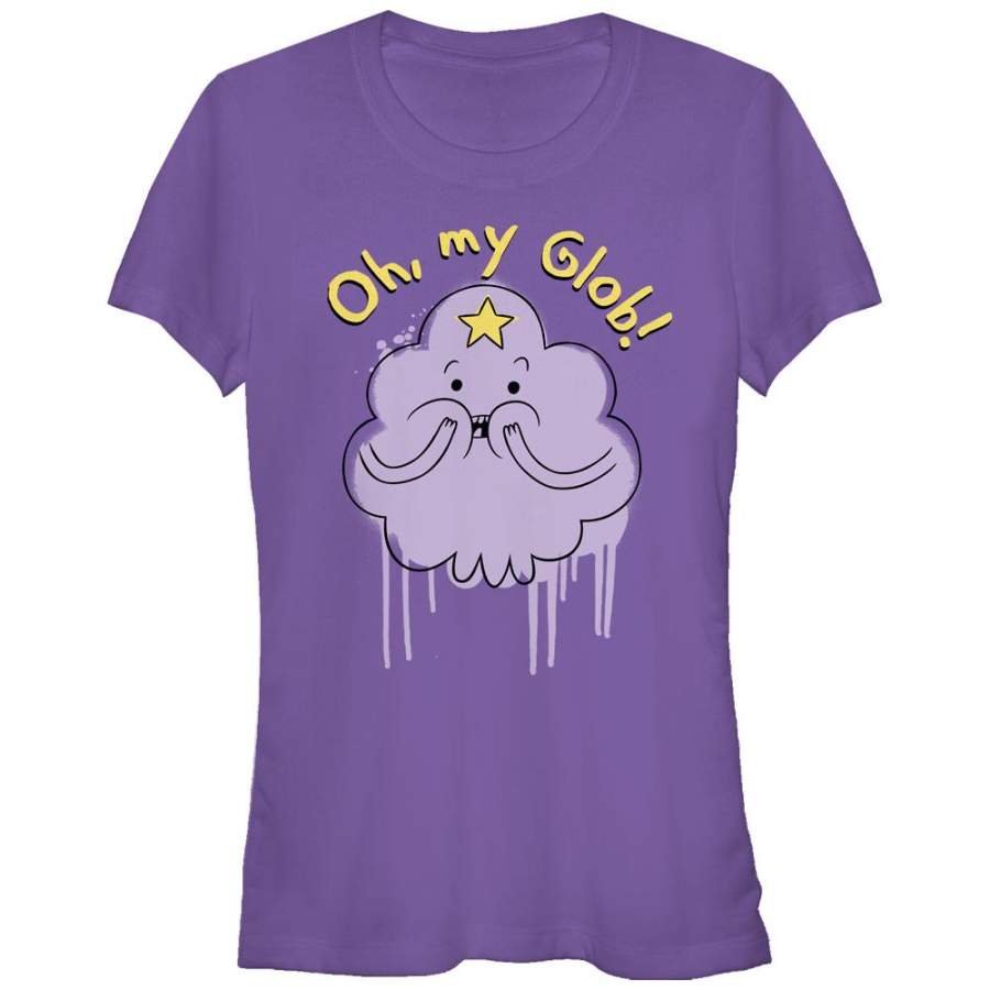 Adventure Time Junior’s Lumpy Oh My Glob  T Shirt Purple