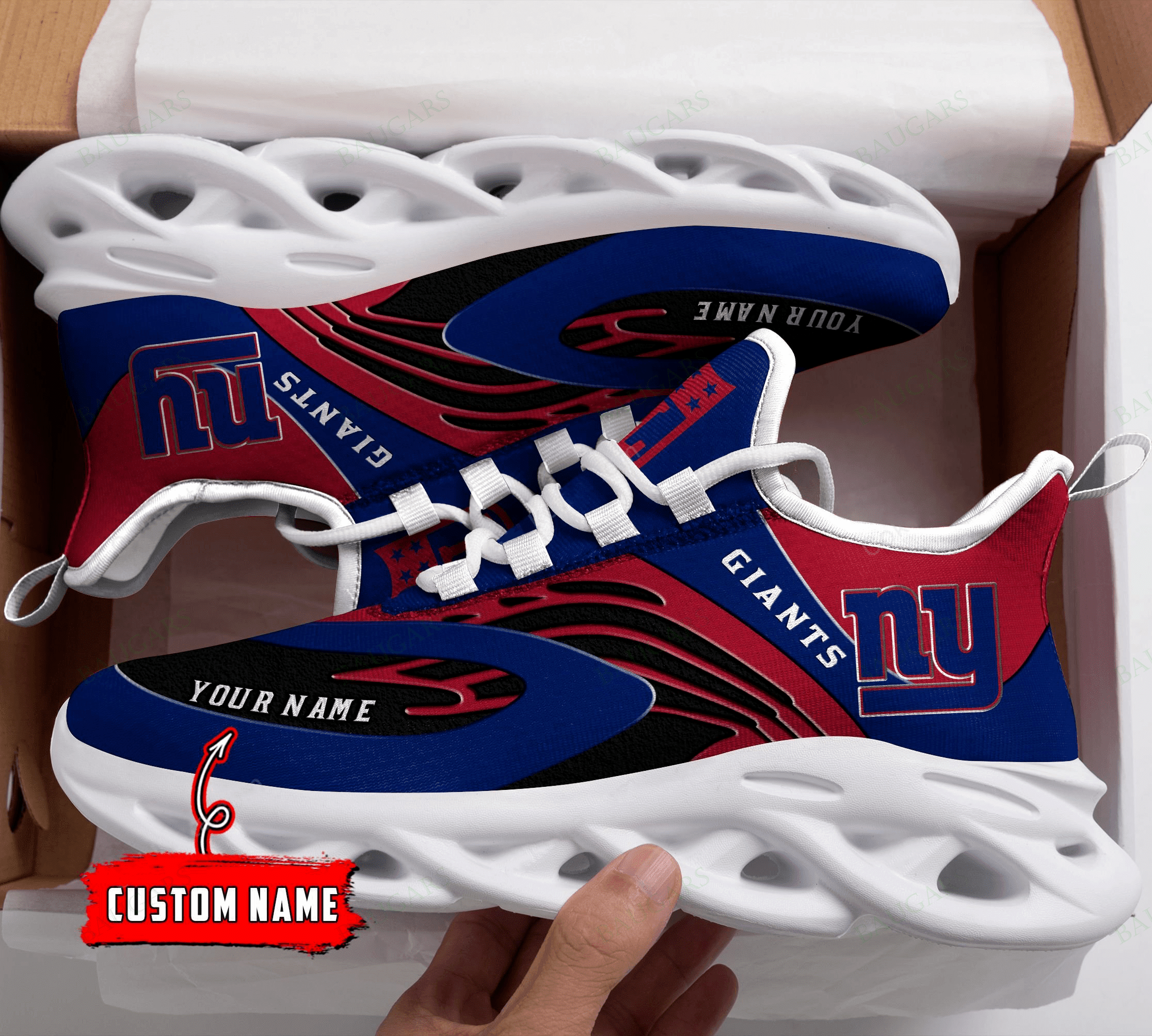 New York Giants Yezy Running Sneakers Art 219