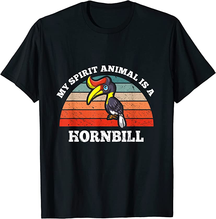 Retro Vintage My Spirit Animal Is A Hornbill T-Shirt