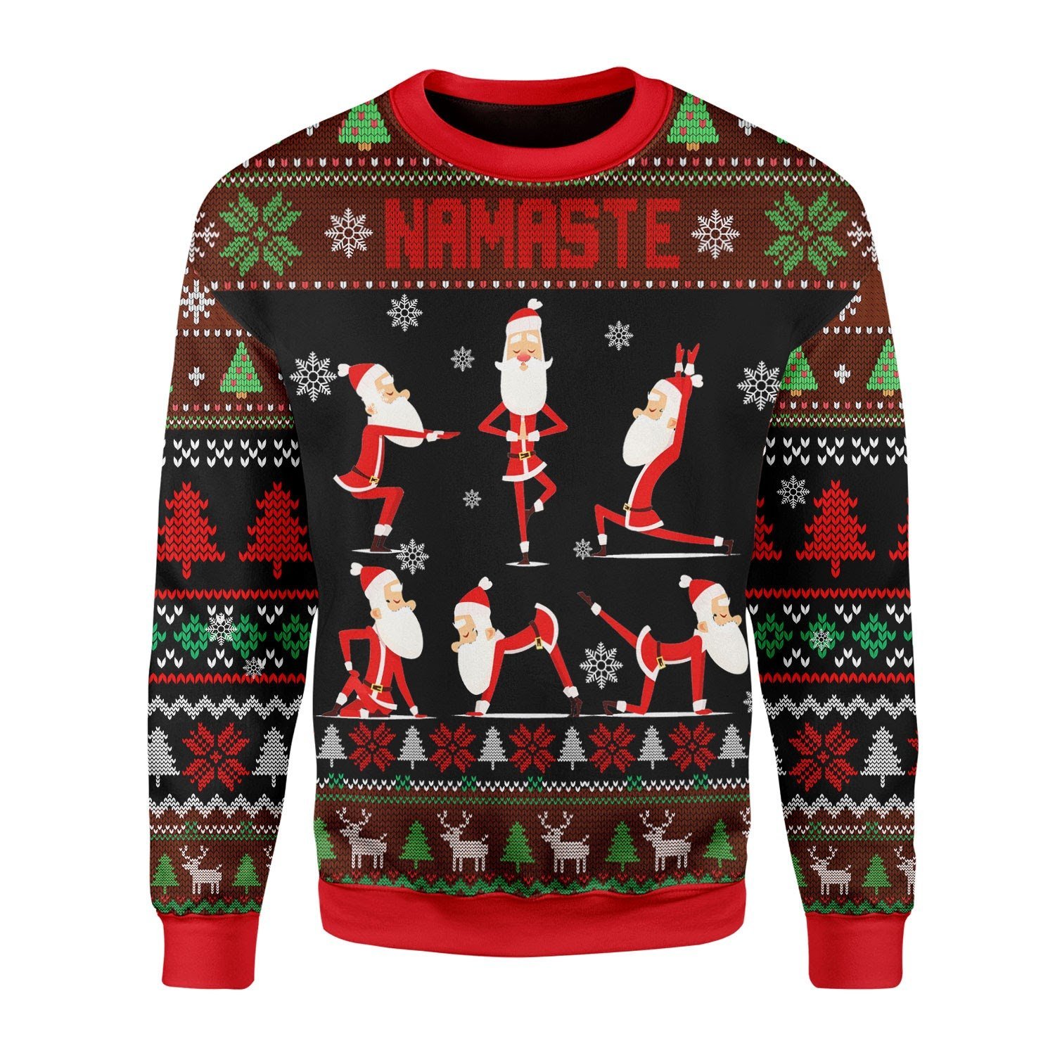 Yoga Christmas Ugly Sweater | Unisex | Full Size | Adult | Colorful | US3424