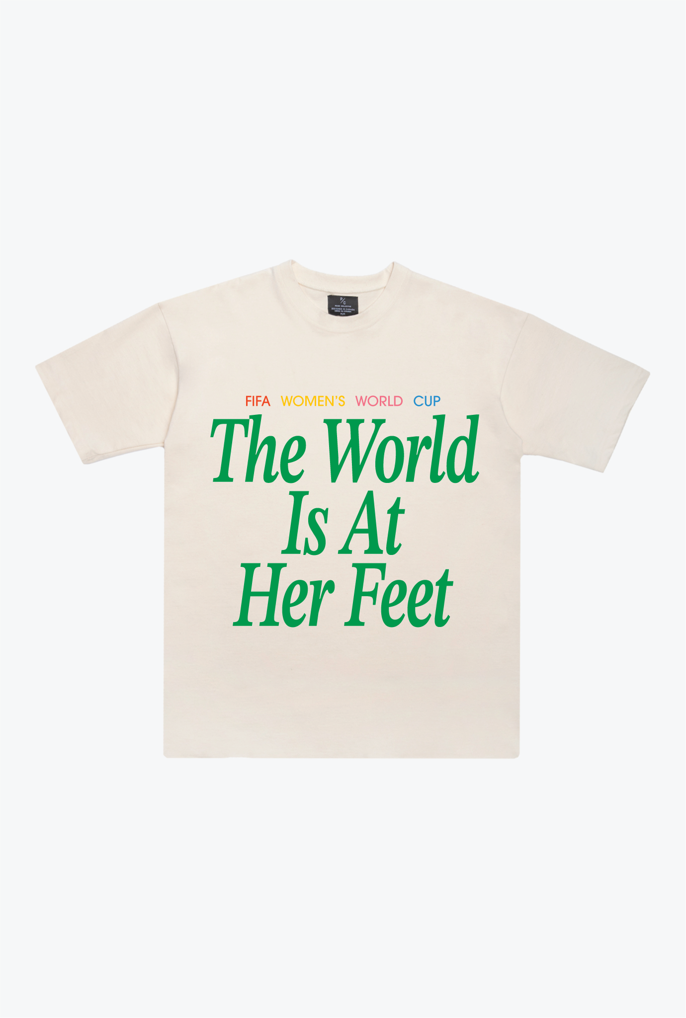 The World Is At Her Feet Heavyweight T-Shirt – Natural