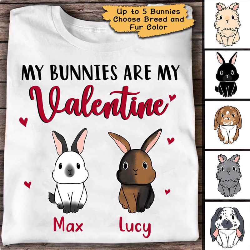 My Bunny Is My Valentine Personalized Shirt