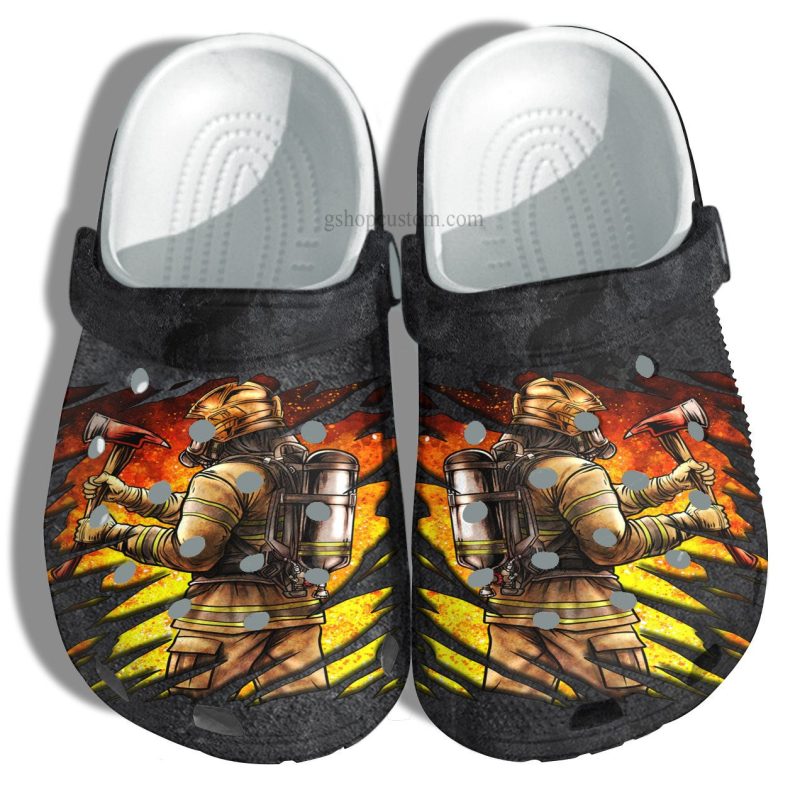 Firefighter Army Soldier 3D Shoes – Firefighter Shoes Croc Clogs