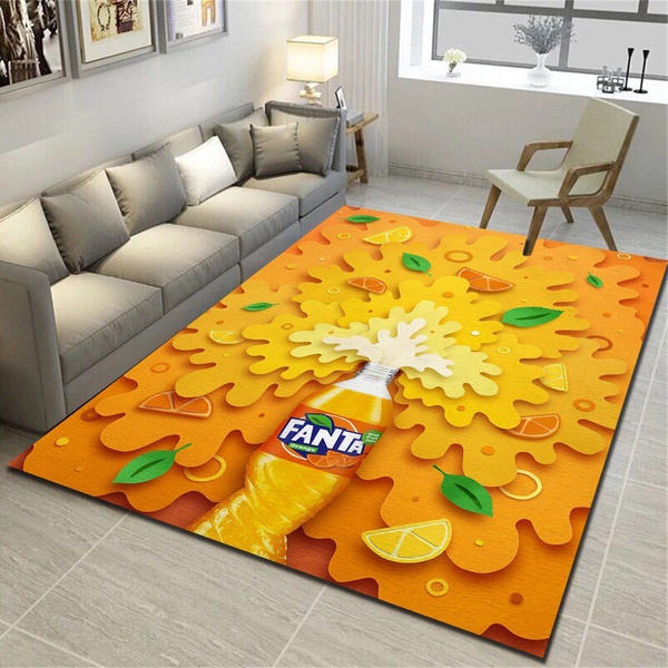 Fanta Logo Rug, Living Room Carpet, Floor Mat Home Decor