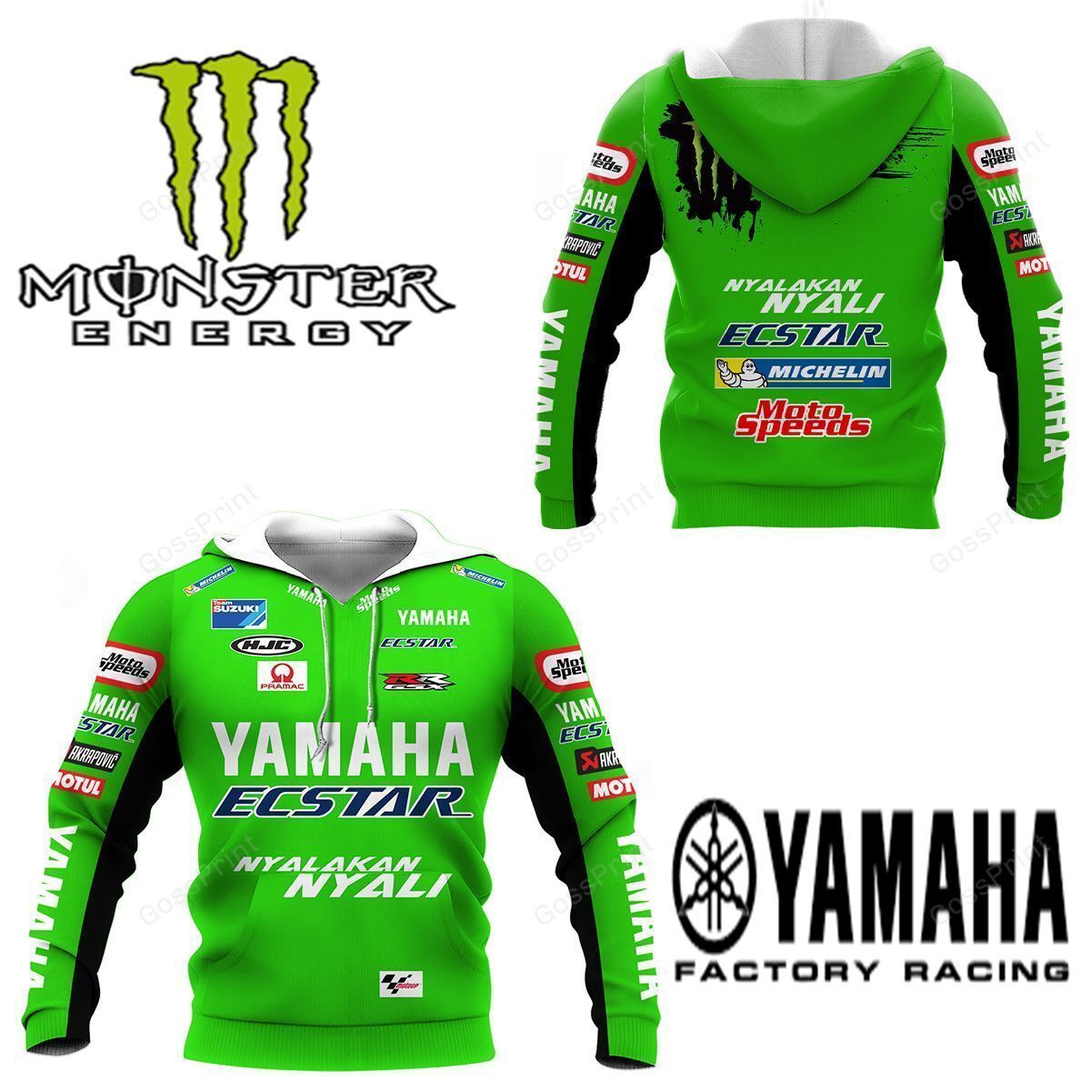 3D All Over Printed Yamaha Racing Shirts Ver 119