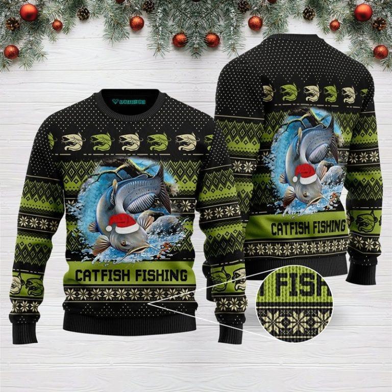 Catfish Fishing For Ugly Christmas Sweater | Unisex | Adult | Us3028