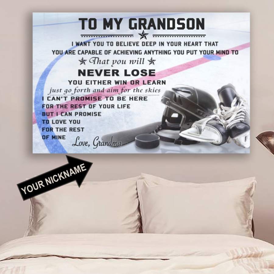 G-Hockey Poster – to grandson – custom LHD