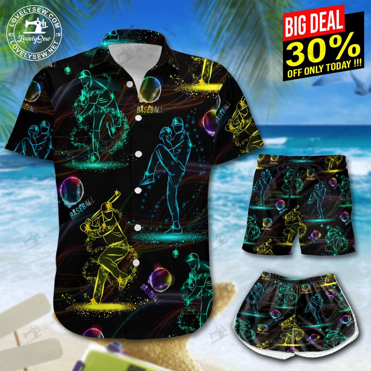 Gifts For Baseball Neon Players Hawaiian Shirt Shorts Ha55192