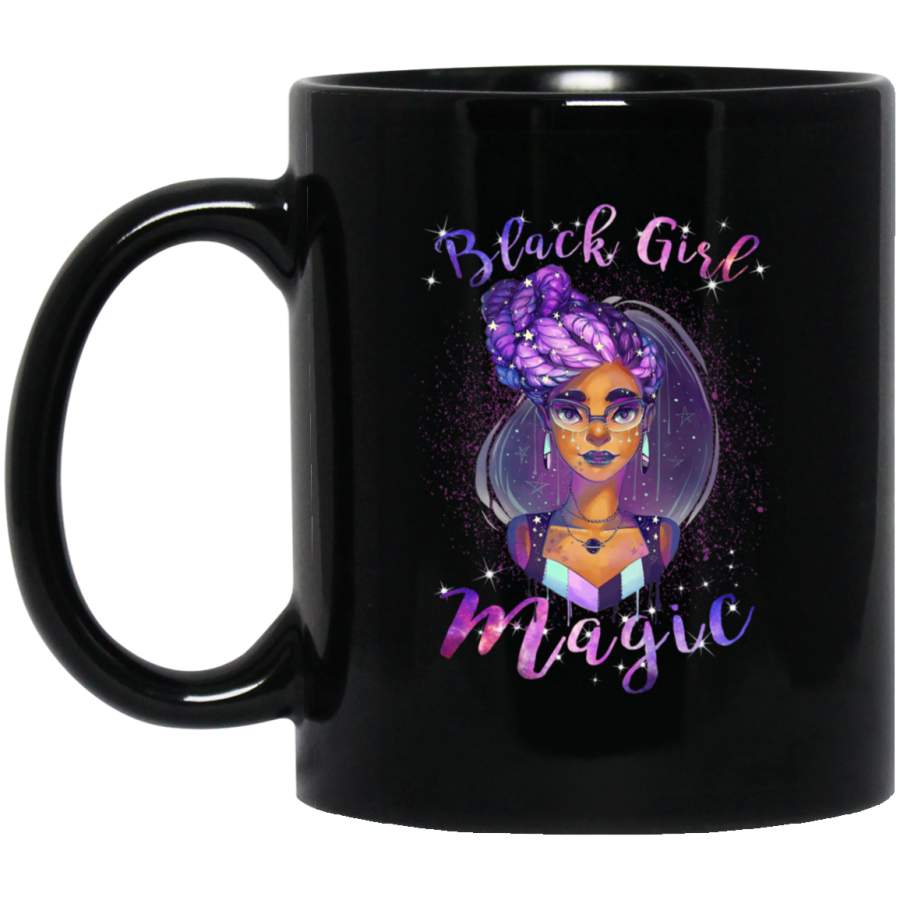 African American Coffee Mug Black Girl Magic Violet 11oz – 15oz Black Mug