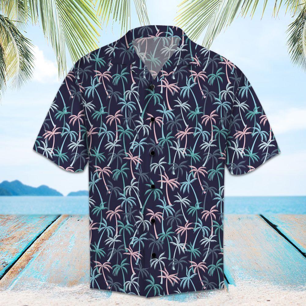 Amazing Coconut Palm Navy Aloha Hawaii Shirts For Men Women Ha52774