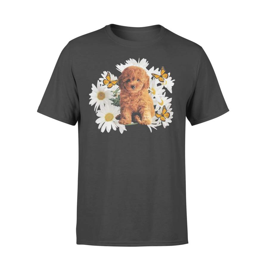 Poodle Dog Daisy Flower T-Shirt