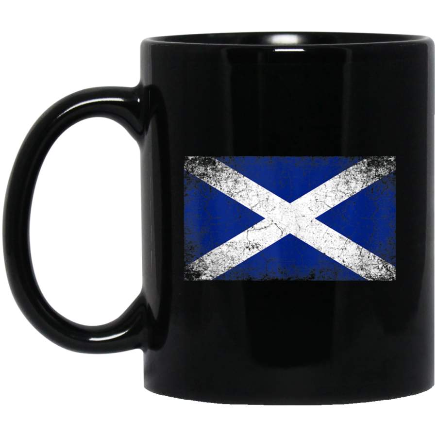 Scottish Flag of Scotland Pride Family Men Women Gift 11oz 15oz Black Mug Happy Easter Day Funny Colors Eggs Bunny Ears Peeps Cute