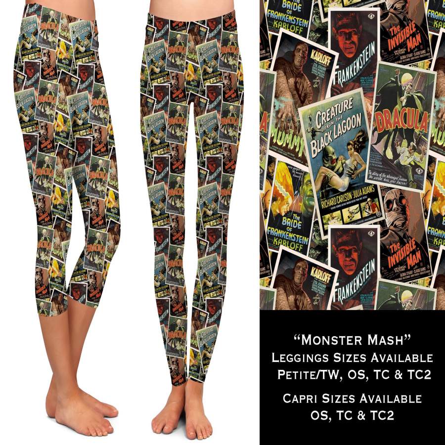 Custom Monster Mash Leggings, Capris, Joggers, & Jogger Capris – ETA Mid Sept