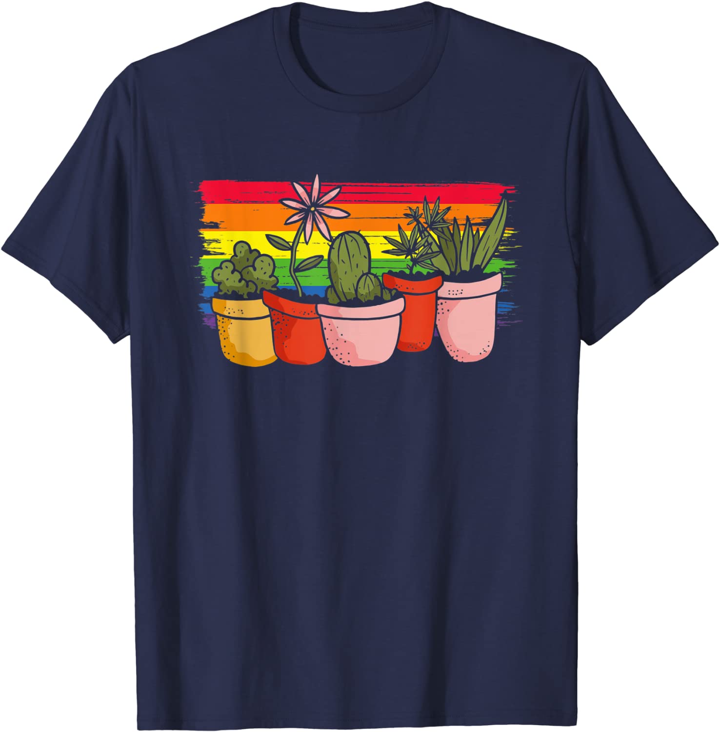 Gay Pride Shirt, Lgbt Rainbow Gardener Plant Lover Rainbow Gardening Pride T Shirt