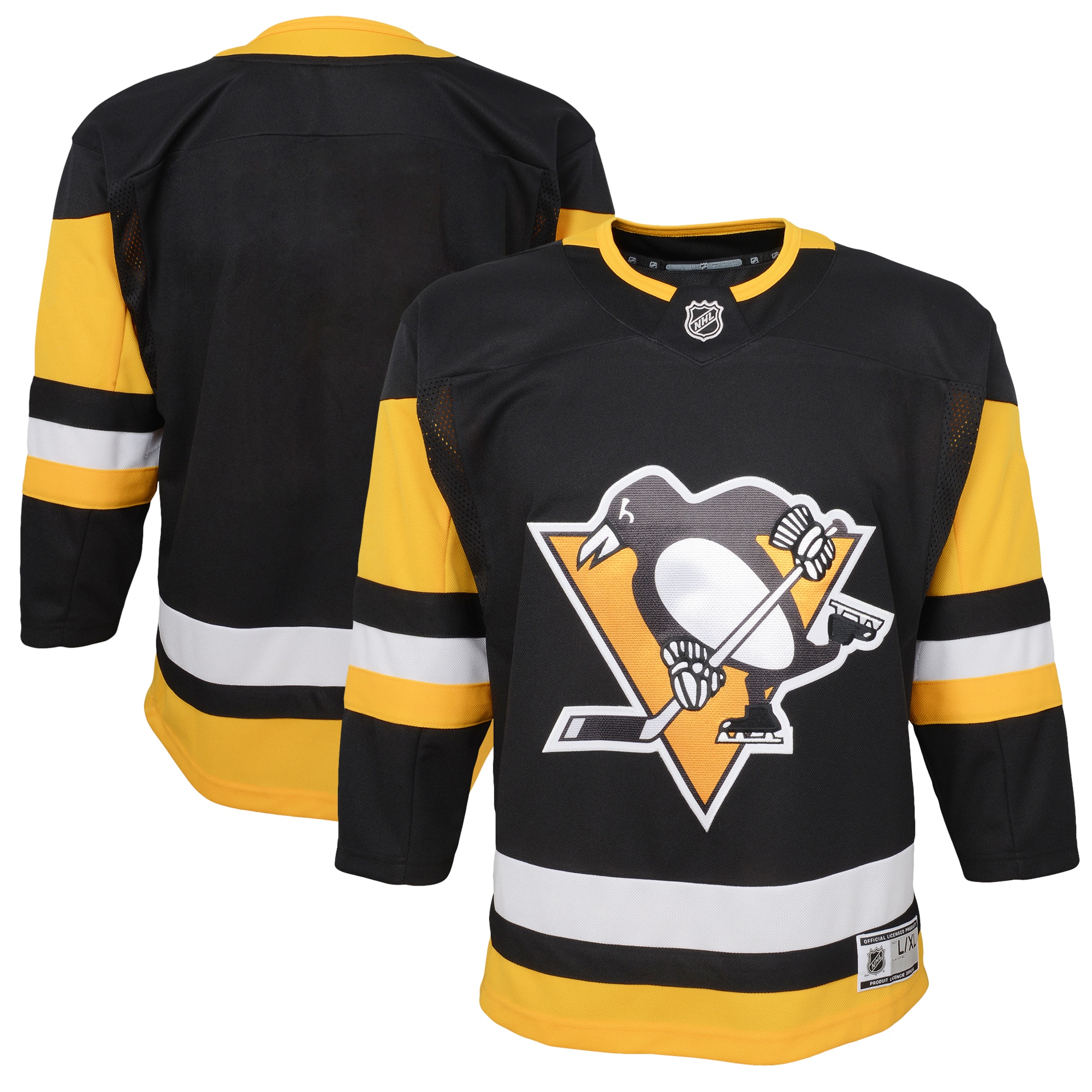 Pittsburgh Penguins Youth Home Premier Blank Jersey – Black