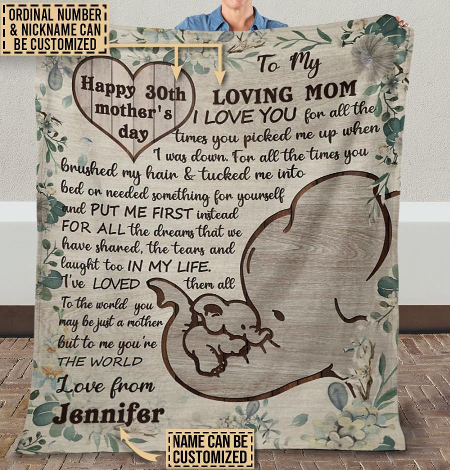 Apayprint- Elephant Heart Love For All 3D Personalized Over Printed Blanket