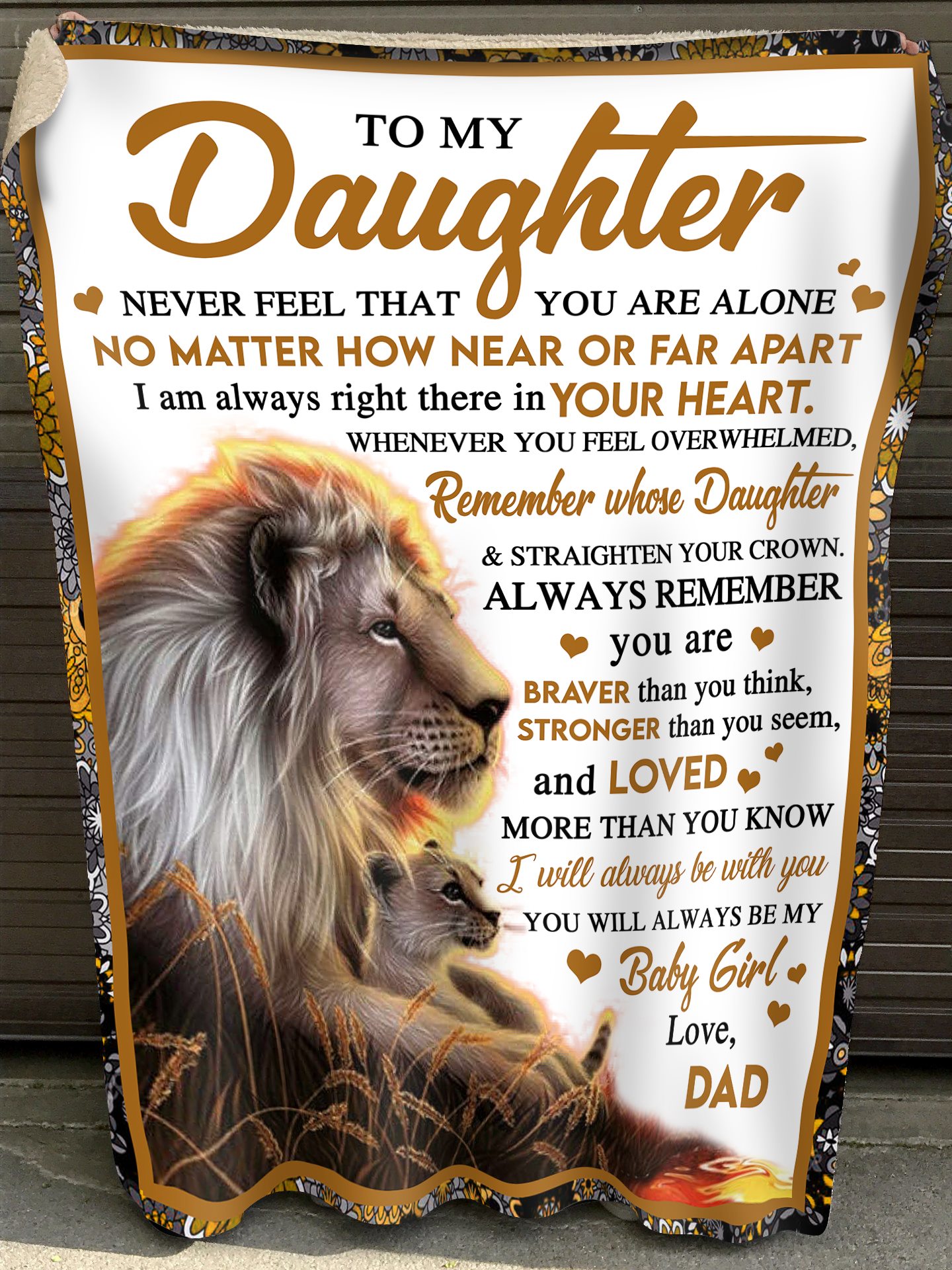 To My Daughter You Will Always Be My Baby Girl Fleece Blanket – Quilt Blanket, Gift From Dad To Daughter, Home Decor Bedding Couch Sofa Soft And Comfy Cozy