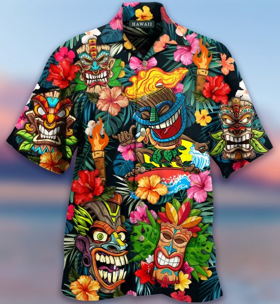 Gift For Hawaii Aloha Tiki Awesome Unisex Tropical Shirt Hawaii Men Hg Ha15537