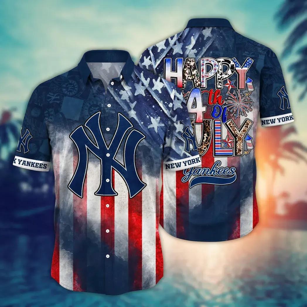 New York Yankees 4Th Of July Hawaiian Shirt