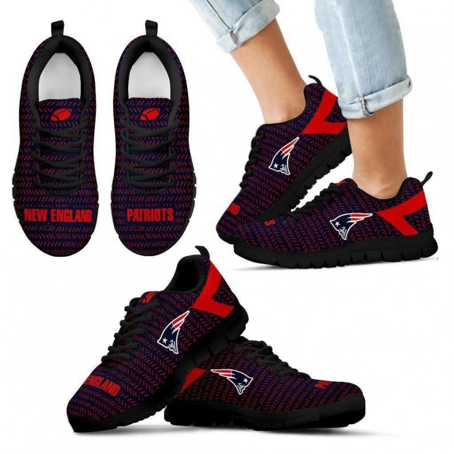 Pattern Logo Slide In Line New England Patriots Sneakers #720