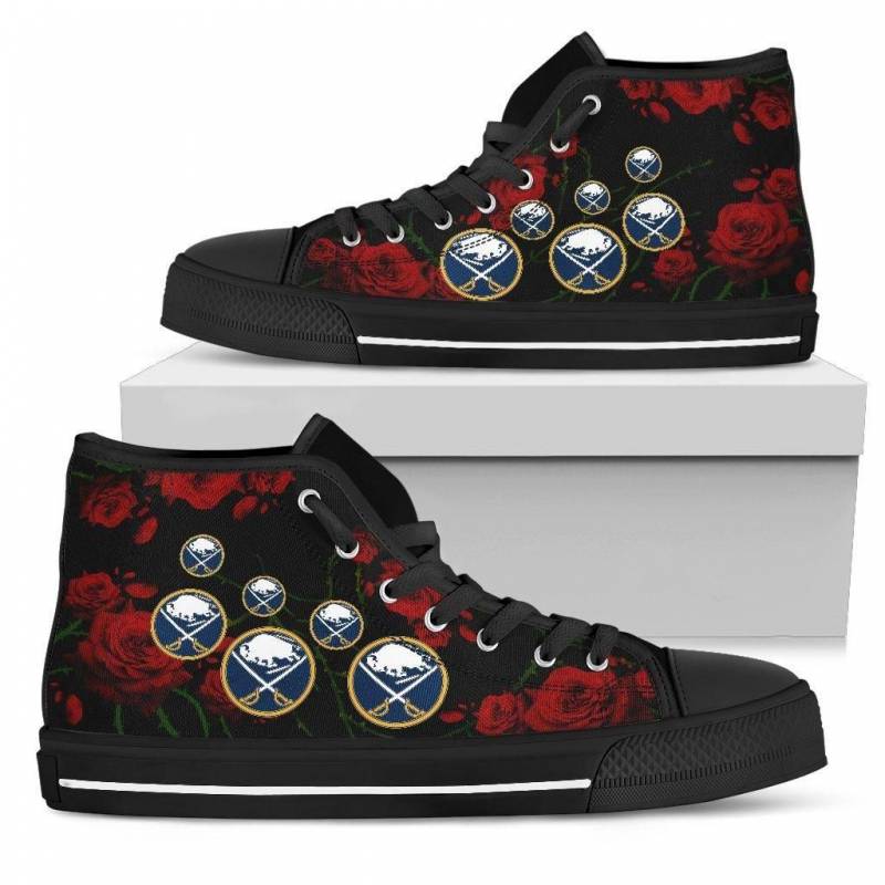 Lovely Rose Thorn Incredible Buffalo Sabres High Top Shoes #962