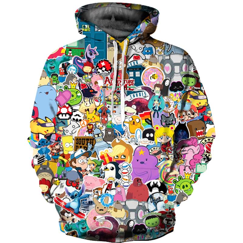 Anime Style Pokemon Adult Oversized Kids Pullover Long Sleeve 3D Printed Sweatshirt Hoodie Boys And Girls Kids Fashion alx