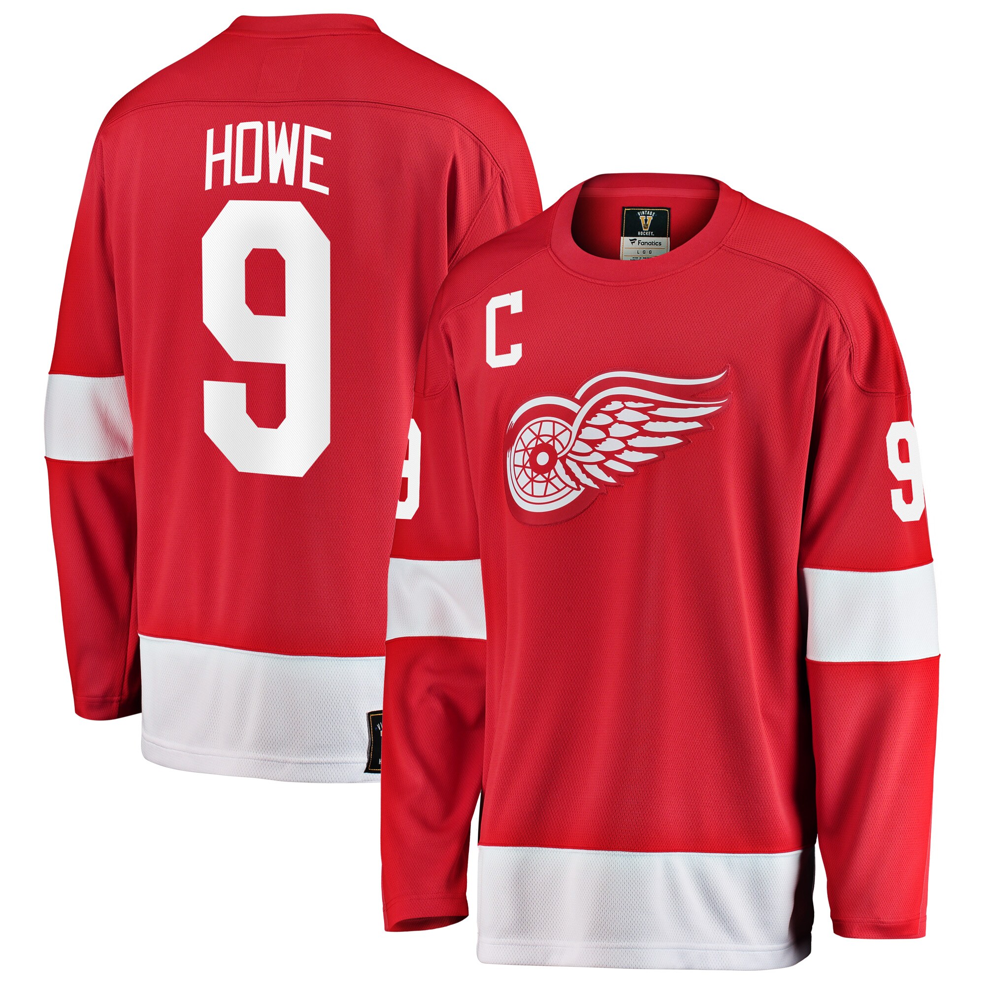 Men's Detroit Red Wings Gordie Howe Red Premier Breakaway Retired Player Jersey