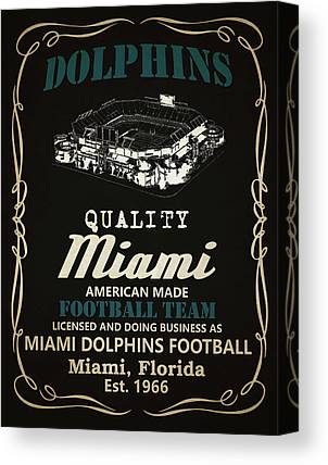 Miami Dolphins Whiskey Joe Hamilton Canvas Print