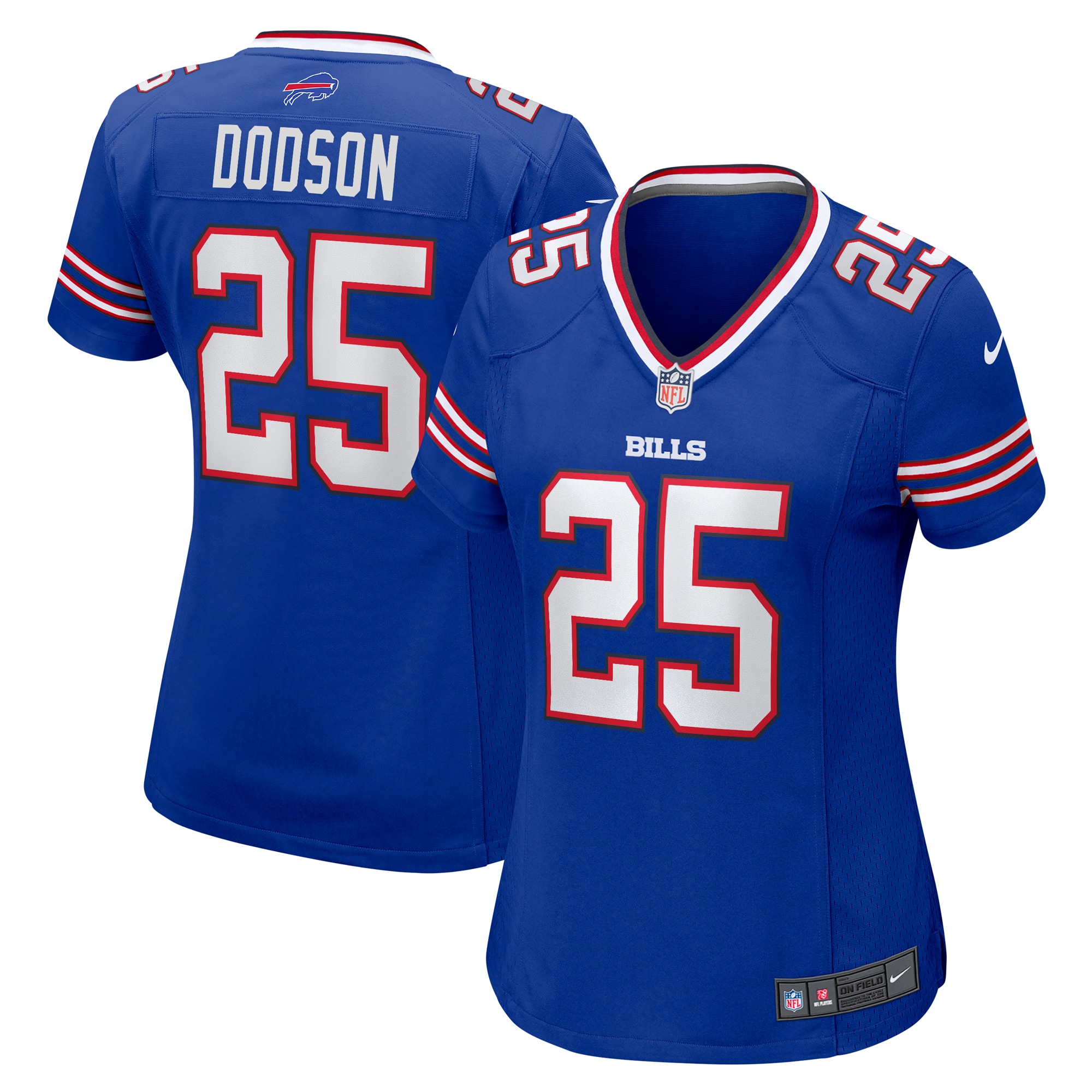 Tyrel Dodson Buffalo Bills Women's Team Game Jersey – Royal