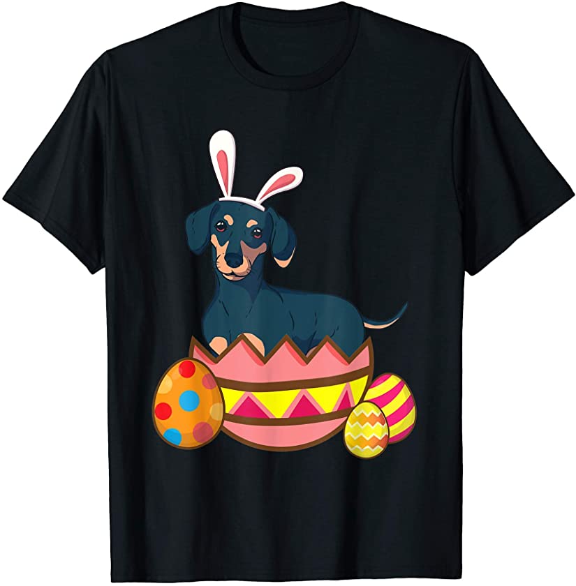 Cute Dachshund Easter Day Bunny Eggs Easter Costume Doxie T-Shirt