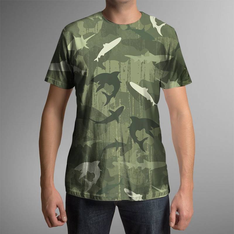 Shark Camo T1606 – Unisex Tshirt 3D