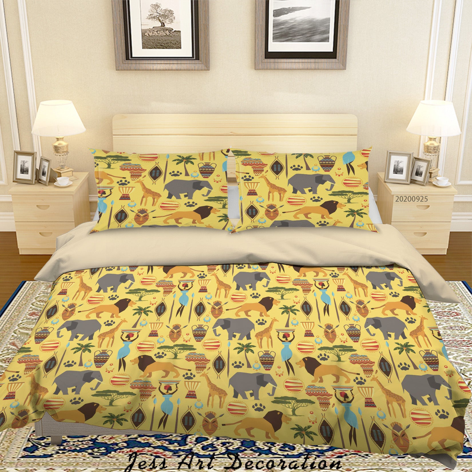 3D Cartoon Animal Pattern Quilt Cover Set Bedding Set Duvet Cover Pillowcases Wj 6429