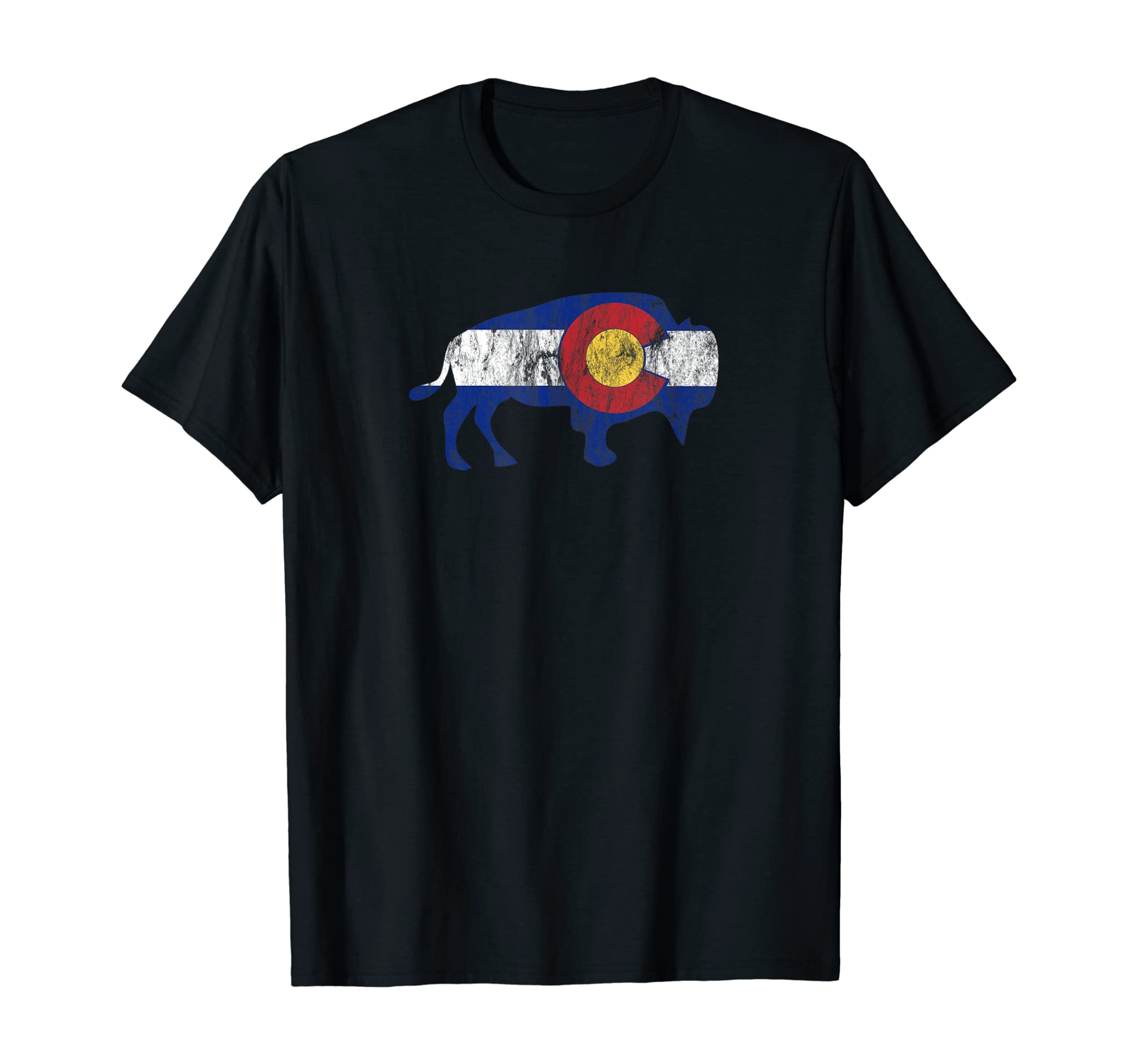 Colorado Flag Buffalo T-Shirt Beautiful Native Colorado Tee T-Shirt