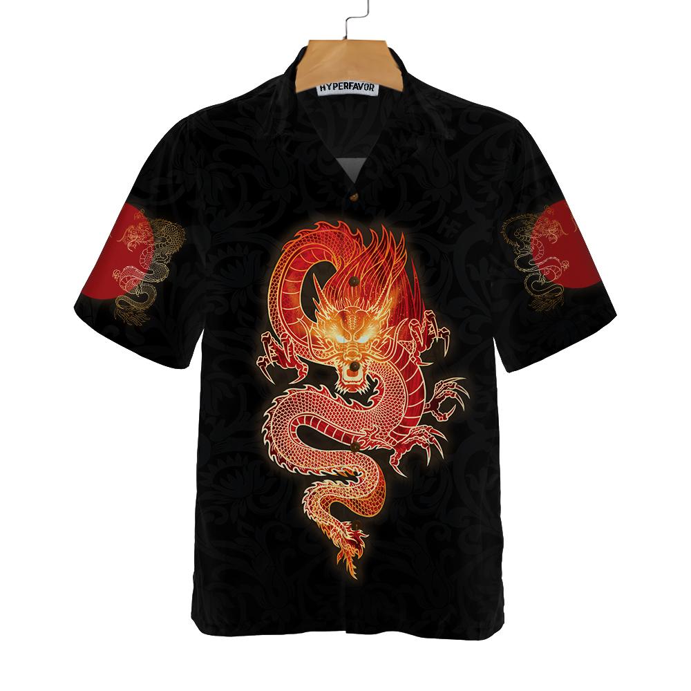 Chinese Dragon Hawaii Red Shirt For Men And Women Ha86938