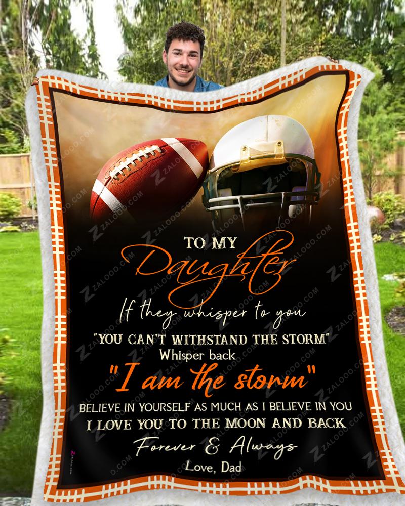 Football – To My Daughter – I Love Youdad Quilt Blanket Ep2849