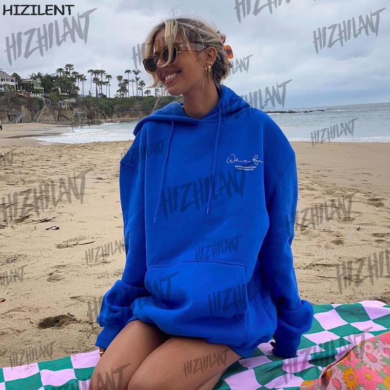 Y2K oversized hoodie Long sleeve Harajuku Female sweatshirt women aesthetic Hiphop vintage winter fairy Grunge clothes blue худи alx