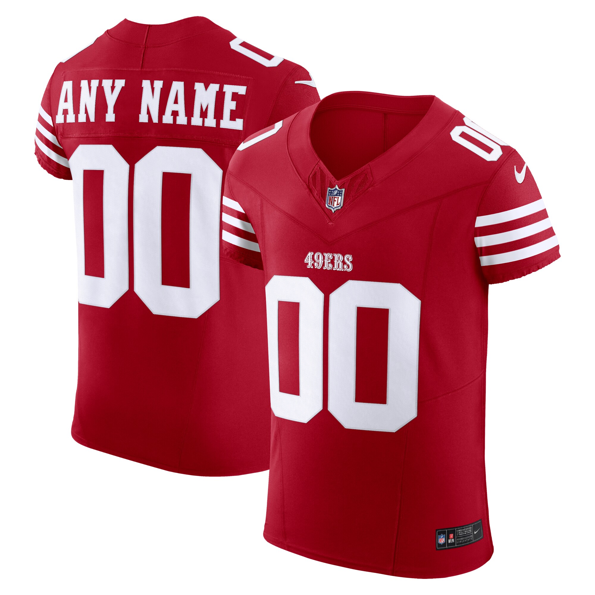 Men’s San Francisco 49ers Scarlet Vapor F.U.S.E. Elite Custom Jersey