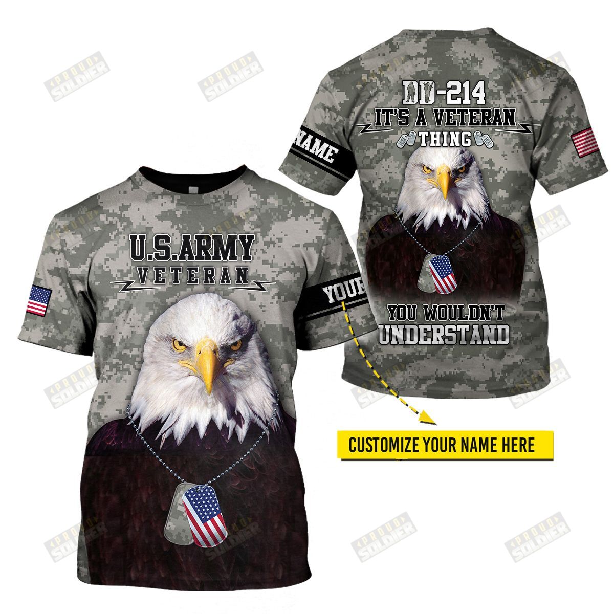 3D All-Over Printed “Us Army Veteran – Dd214 It’S A Veteran Thing” (Av-Nq69)